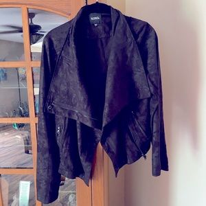 XOXO suede moto jacket